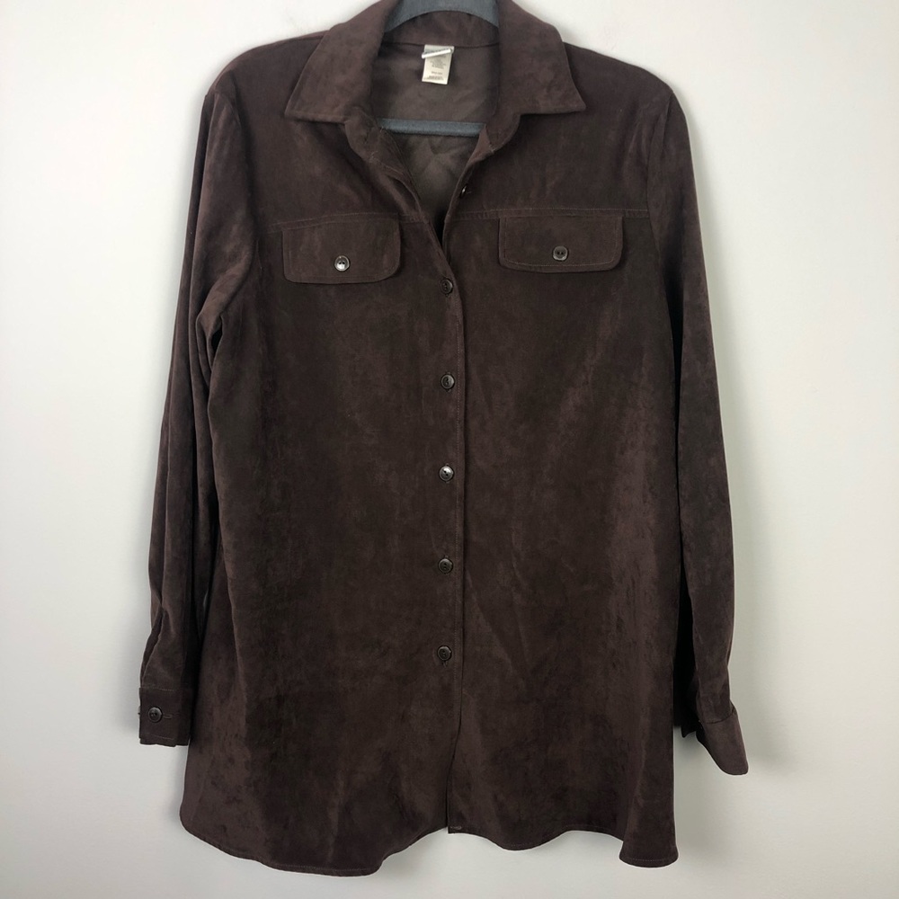 Duo dark brown Suede like Jacket